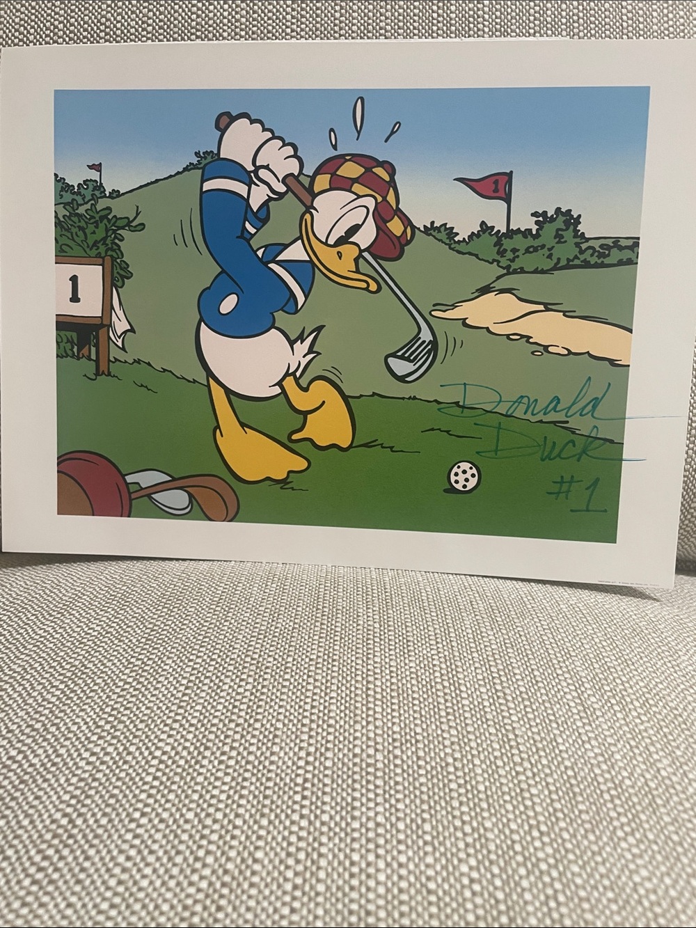 Donald Duck Golf Print